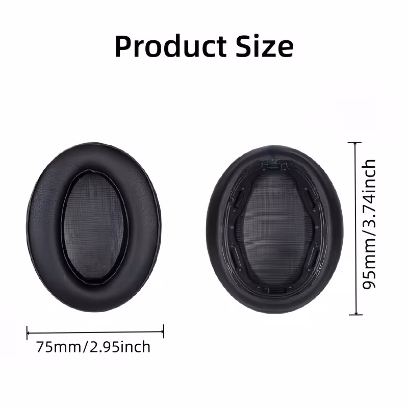 Συμβατά Ανταλλακτικά μαξιλαράκια για Sony WH-H910N (ζεύγος-Μαύρα ) - Image 2