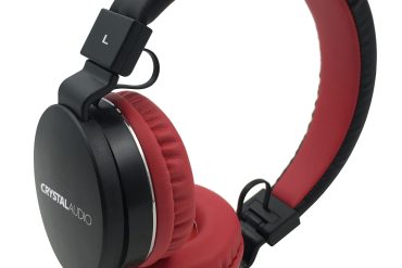 CRYSTAL AUDIO OE-01-KR BLACK-RED OVER-EAR HEADPHONES