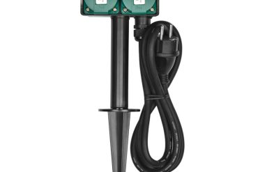 Heitech 04003652 Αδιάβροχη διπλή πρίζα κήπου