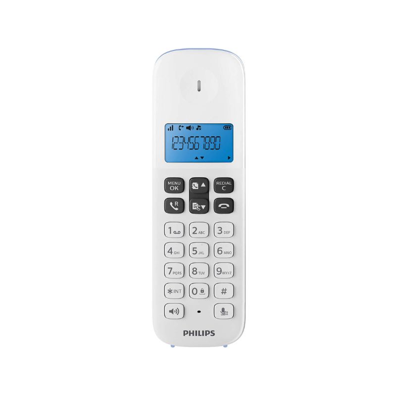 Philips D1611S/GRS Γαλάζιο (Ελληνικό Μενού) Ασύρματο τηλέφωνο με ανοιχτή ακρόαση, φωτιζόμενη οθόνη και 50 μνήμες - Image 3