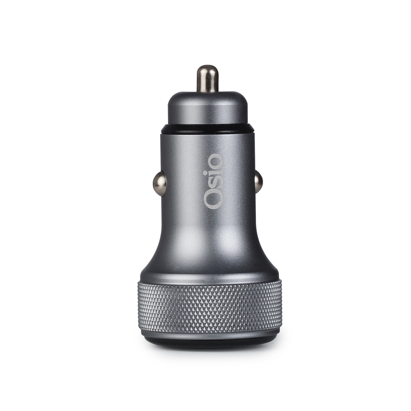 Osio OTU-6038 Ανθρακί ταχυφορτιστής αυτοκινήτου με USB-A και Type-C-38W - Image 4