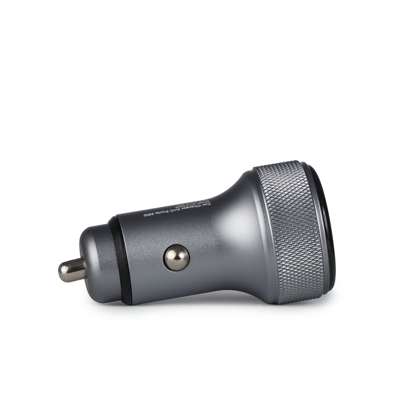 Osio OTU-6038 Ανθρακί ταχυφορτιστής αυτοκινήτου με USB-A και Type-C-38W - Image 5