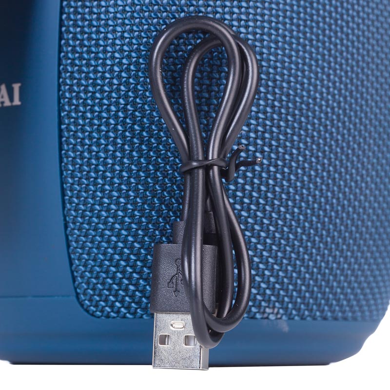 Akai ABTS-V5BL Μπλε φορητό μίνι ηχείο Bluetooth με USB, SD, FM, AWS, LED, Handsfree-3W RMS - Image 8