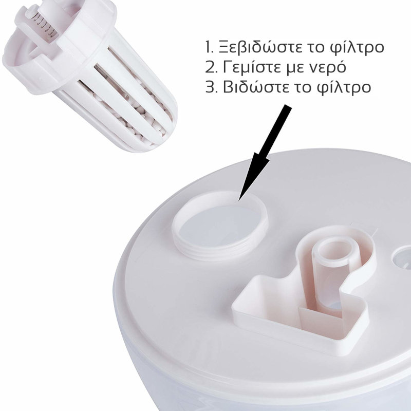 First Austria FA-5599-1 Υγραντήρας με πολύχρωμο LED και ρύθμιση έντασης – 30 m2 25 W - Image 3