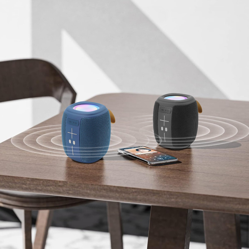 Akai ABTS-V5BL Μπλε φορητό μίνι ηχείο Bluetooth με USB, SD, FM, AWS, LED, Handsfree-3W RMS - Image 19