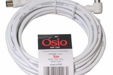 Osio OSK-1340 Ομοαξονικό καλώδιο κεραίας γωνιακό αρσενικό σε θηλυκό 5 m 75 Ω