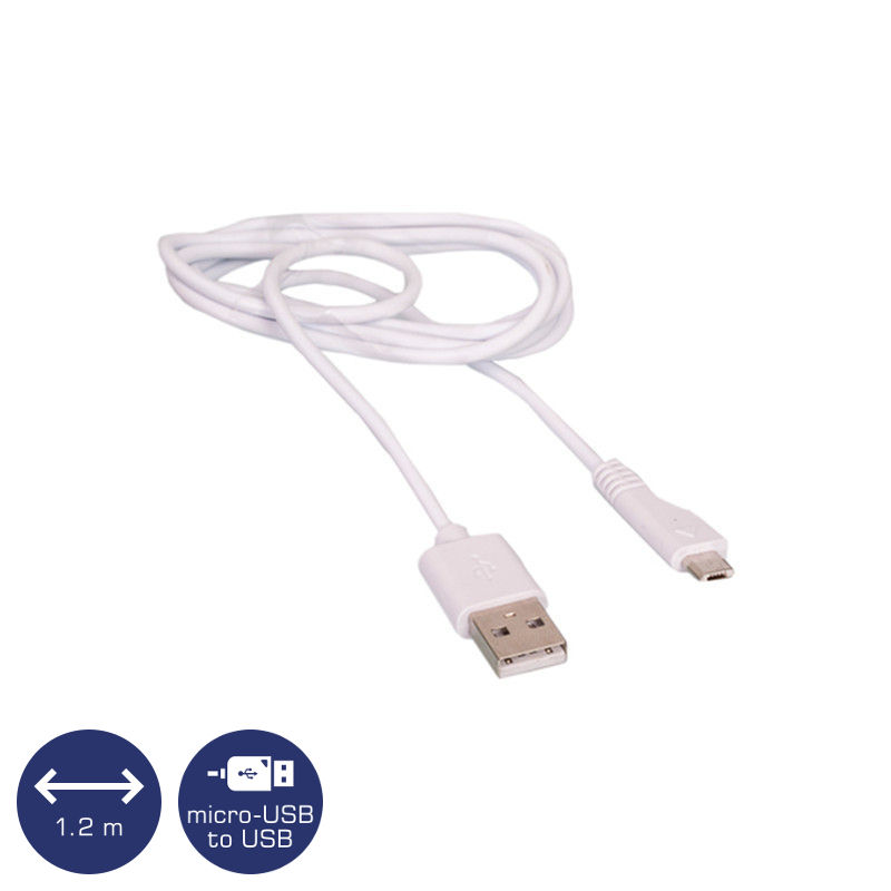 Osio OTU-395 Λευκό Καλώδιο USB σε micro USB 1.2 m - Image 3