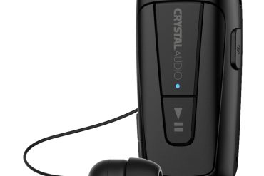 CRYSTAL AUDIO R3K Retractable Bluetooth Headphones Black