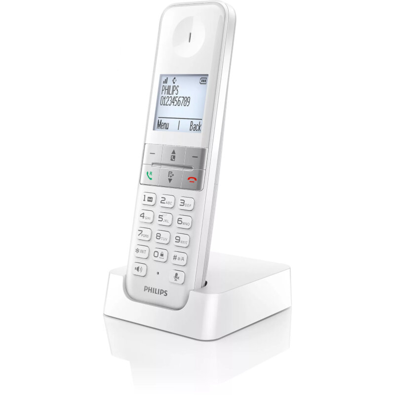 Philips D4701W/GRS Λευκό (Ελληνικό Μενού) Ασύρματο τηλέφωνο με ανοιχτή ακρόαση, φωτιζόμενη οθόνη & πληκτρ., φραγή κλήσεων και 50 διπλές μνήμες - Image 3