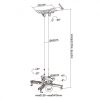 Brateck PRB-20 01L white Βάση στήριξης projector οροφής