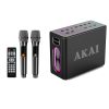 AKAI ABTSW-120 Αδιάβροχο Φορητό Ηχείο Bluetooth με 2 Ασύρματα Μικρόφωνα