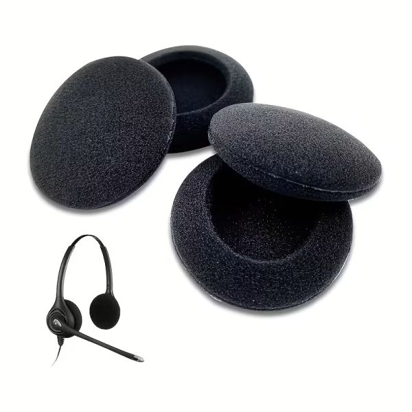 Συμβατά Ανταλλακτικά Μαξιλαράκια OEM για Logitech H330/340/111, 50 mm, (2 Ζεύγη- μαύρα)