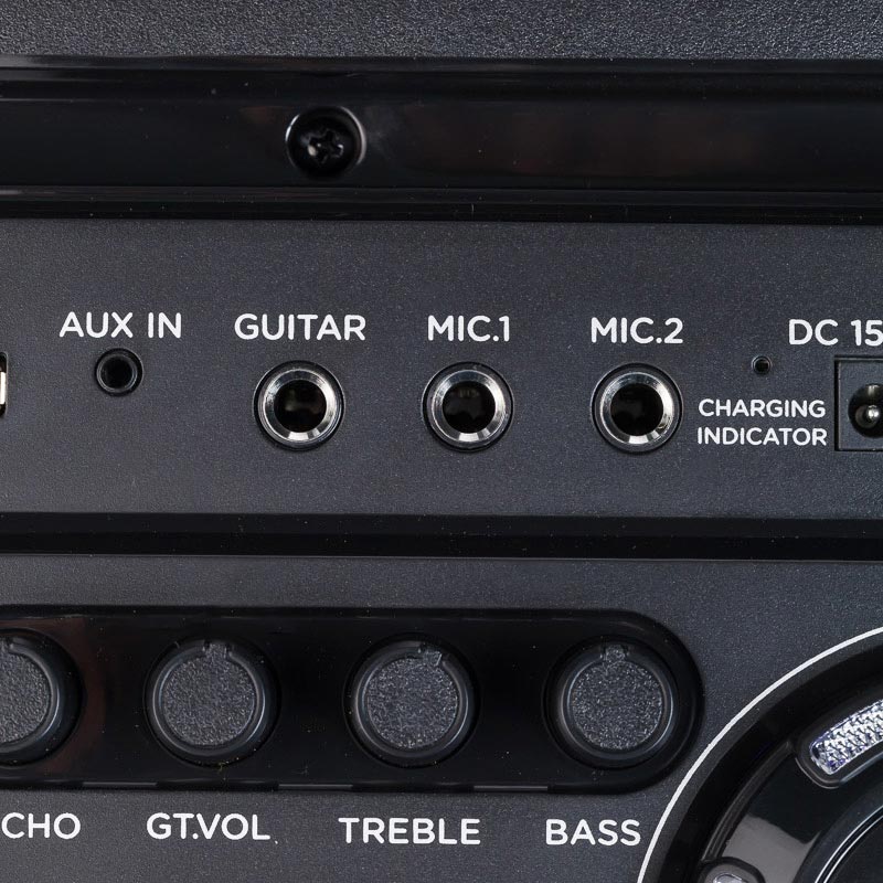 Akai ABTS-15 Pro Volcano Μαύρο φορητό Party speaker τρόλεϊ με Bluetooth, USB, SD, AUX, FM, LED, AWS με τηλεχειριστήριο, 2 ασ. μικρ. και υποδοχές για μικρ. και όργανο – 75W RMS - Image 17
