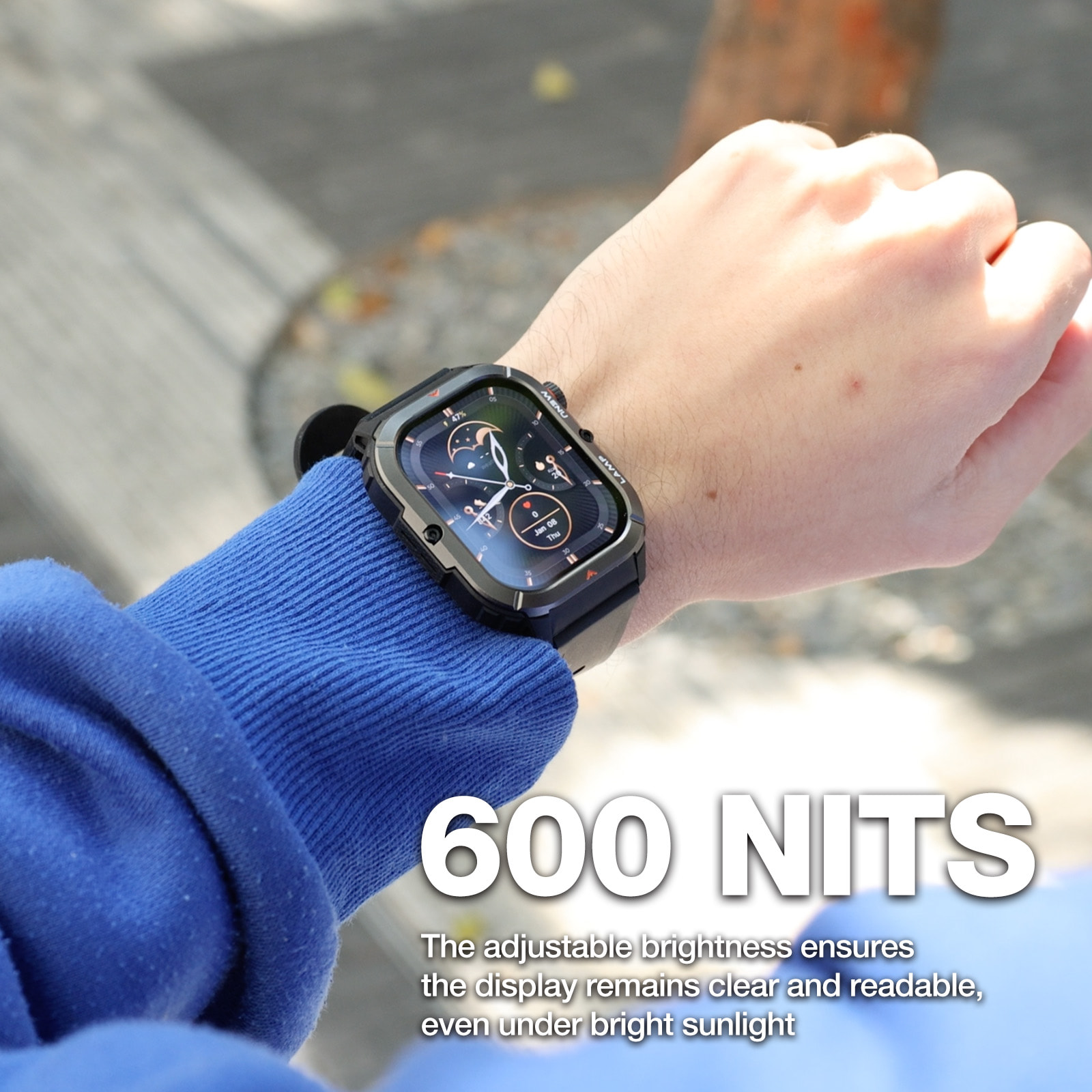 AGM Legion 3 – Rugged Smartwatch AMOLED 1.95” με 5ATM/IP68 (50m), Bluetooth Κλήσεις & Φακό LED (500mAh) - Image 12