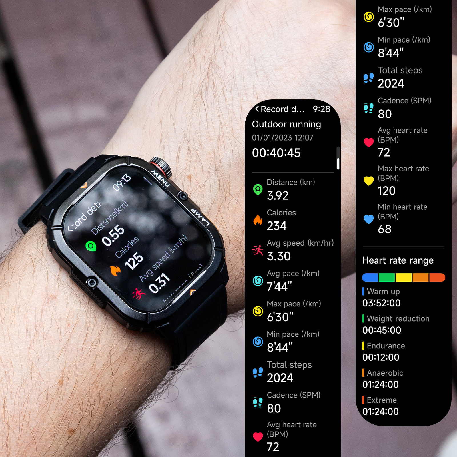 AGM Legion 3 – Rugged Smartwatch AMOLED 1.95” με 5ATM/IP68 (50m), Bluetooth Κλήσεις & Φακό LED (500mAh) - Image 13