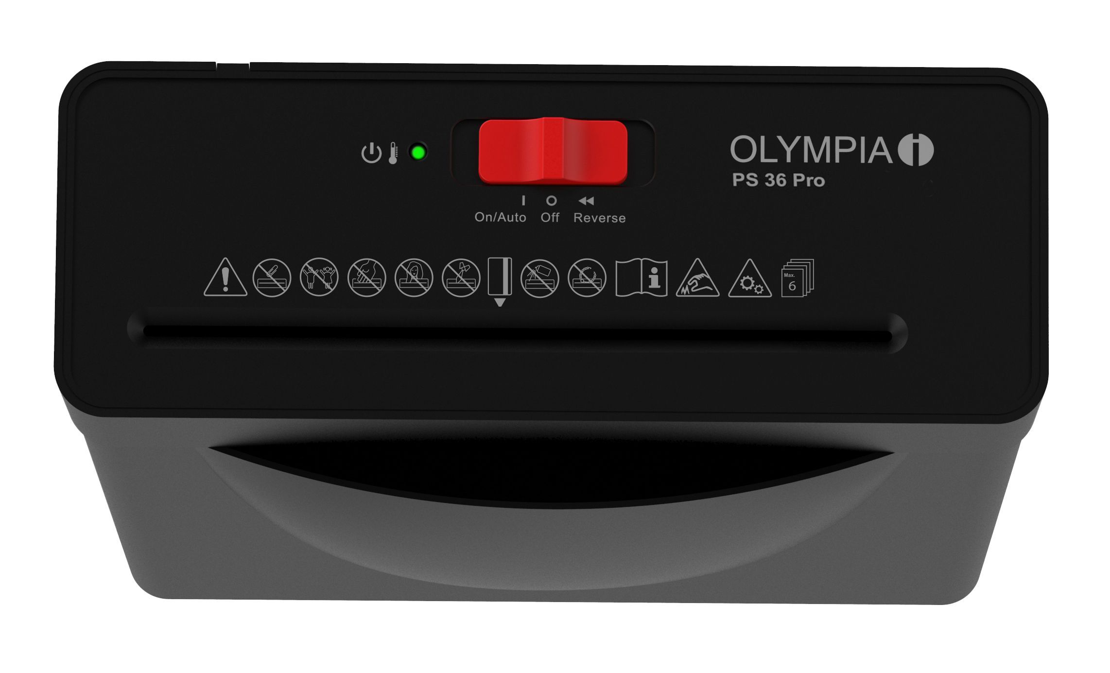 Olympia PS 36 Pro (2721) – Καταστροφέας Εγγράφων για 6 Φύλλα με Κάδο 8,1L, Μαύρος - Image 3