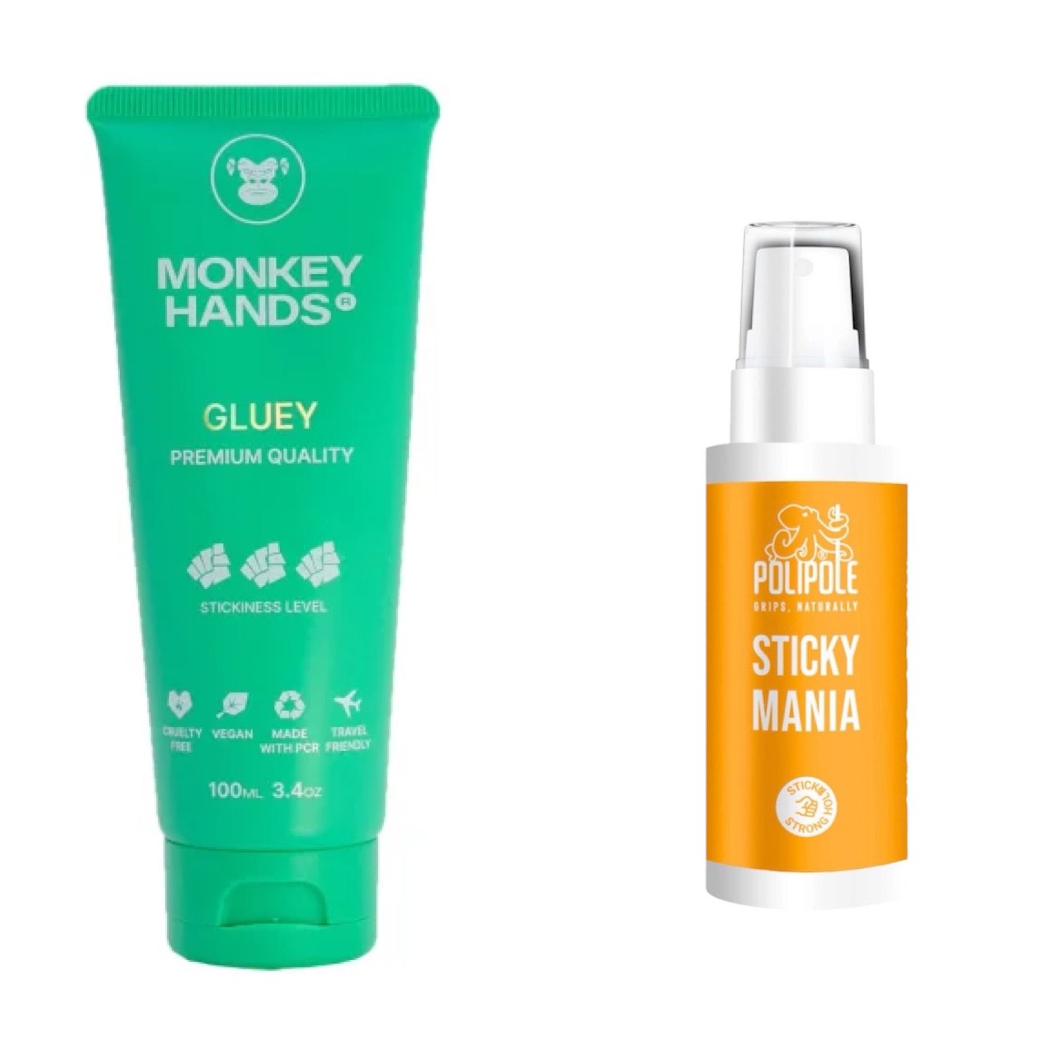 Monkey Grip Glue (100ml) & PoliPole Maniac sticky (50 ml)- 💥 Extreme Grip Kit – Maximum Hold Combo