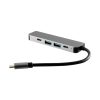NSP N16 Γκρι USB-C Hub 5 σε 1 (8340239) Type-C σε HDMI 4K με 2 θύρες USB 3.0+2.0