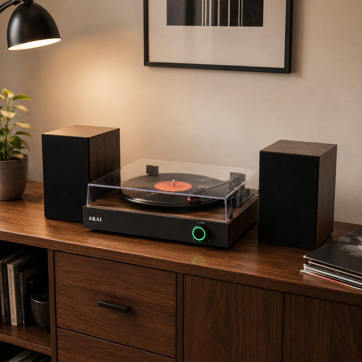Akai ATT-200SP – Πικάπ με Εξωτερικά Ηχεία 2×10W, Bluetooth 5.4 & 3 Ταχύτητες 33/45/78 RPM - Image 2